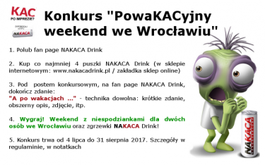 Konkurs "PowaKACyjny weekend we Wrocławiu"