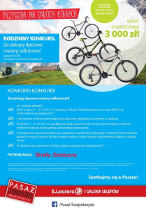 Konkurs fotograficzny "Za zakupy lipcowe, rowery odlotowe" Kielce
