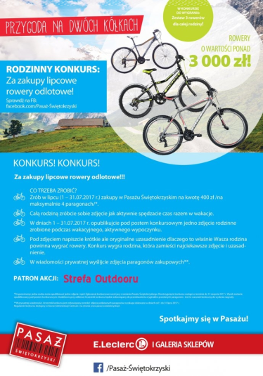 Konkurs fotograficzny "Za zakupy lipcowe, rowery odlotowe" Kielce
