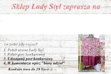 Wygraj bluzkę od Lady Styl