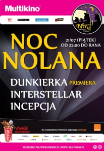 Konkurs "ENEMEF: Noc Nolana w Multikinie Gdańsk" do godz. 12:00