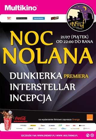 Konkurs "ENEMEF: Noc Nolana w Multikinie Gdańsk" do godz. 12:00