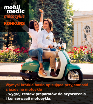 Wymyśl krótkie hasło opisujące przyjemnośćz jazdy na motocyklu