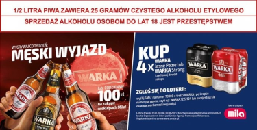 Loteria "WARKA – Co tydzień męski wyjazd" 18+