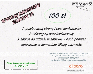 Wygraj bon o wartości 100zł od Margerita389 outlet