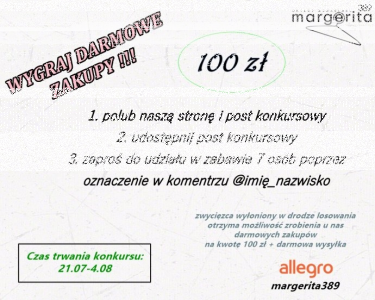 Wygraj bon o wartości 100zł od Margerita389 outlet
