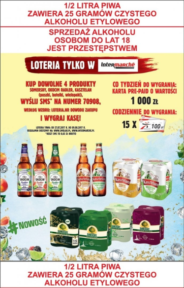 Piwna loteria w Intermarche, 18+
