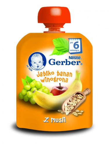 Testowanie owocowych deserków w tubkach z musli