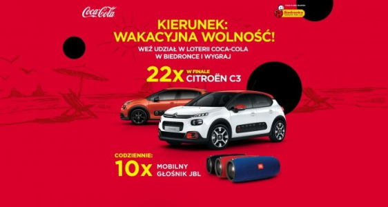 Loteria "Coca - Cola w Biedronce 2017. Kierunek Wakacyjna Wolność"