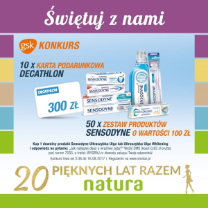 Konkurs Sensodyne "Zadbaj o piękny uśmiech i wygraj!" Drogerie Natura