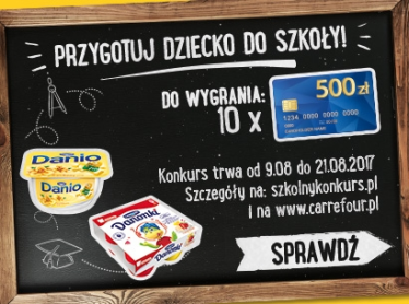 Konkurs "Przygotuj dziecko do szkoły!" Carrefour