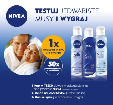 Wygraj relaks z jedwabistymi musami pod prysznic - Klub Moja NIVEA Tesco