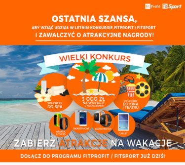Konkurs dla posiadaczy karty FitProfit, FitSport "Zabierz atrakcje na wakacje"