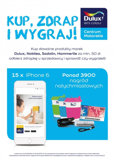 Loteria "Kup-Zdrap-Wygraj w Dulux Centrum Malarskie"