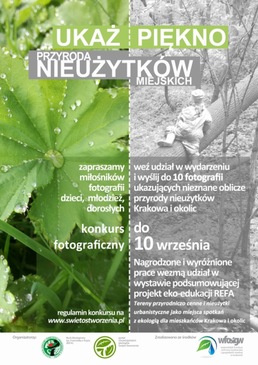 Konkurs fotograficzny "Ukaż nieznane piękno nieużytków Krakowa i okolic"