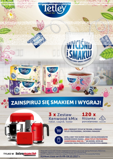 Konkurs "Zainspiruj się smakiem Tetley Fruit&Herbal" | smolar