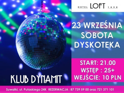 Wygraj wejściówkę do Klubu Dynamit w Suwałkach