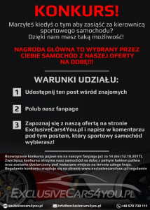 Konkurs "Sportowy samochód na dzień"