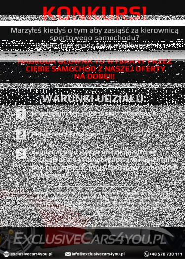 Konkurs "Sportowy samochód na dzień"