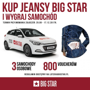 Loteria "Samochód za jeansy Big Star"