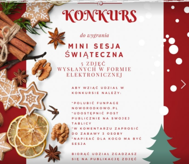 Konkurs "Mini sesja świąteczna" Warszawa