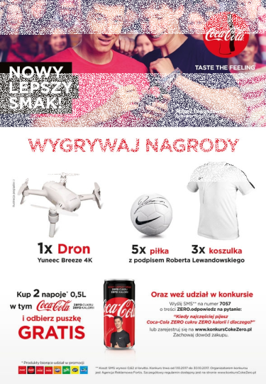 Wygraj drona z Coca - Cola Zero Cukru Zero Kalorii