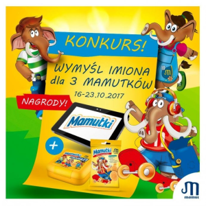 Konkurs "Wymyśl imiona dla 3 mamutków"