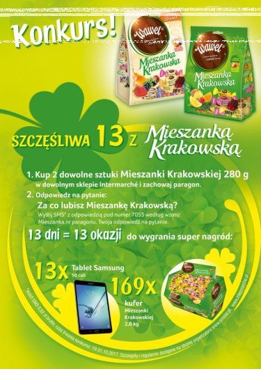 Konkurs "Szczęśliwa 13 z Mieszanką Krakowską" Intermarche
