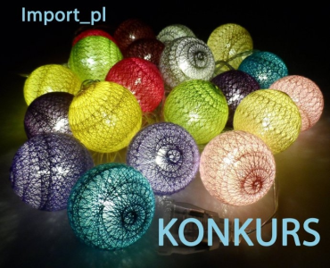 Wygraj kolorowe lampki COTTON BALLS