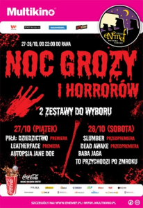 Warszawa: Konkurs "ENEMEF: Noc Grozy i Horrorów w Multikinie Ursynów" do godz. 12:00