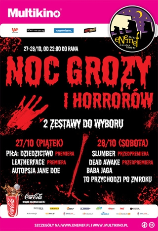 Gdańsk: Konkurs "ENEMEF: Noc Grozy i Horrorów w Multikinie" do godz. 12:00