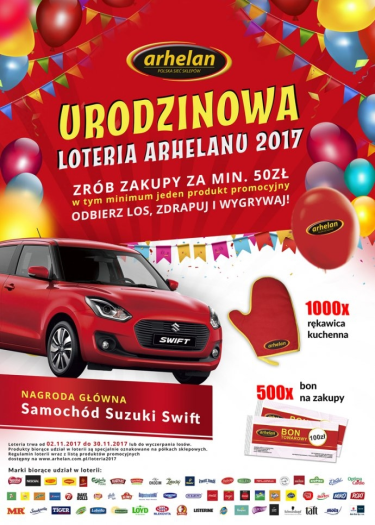 Loteria urodzinowa "Arhelan"