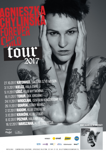 Warszawa: Wygraj zaproszenie na Agnieszka Chylińska Forever Child Tour 2017, do godz. 12:00