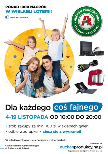 Loteria "Dla każdego coś fajnego" Auchan