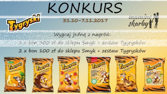 Wygraj bon do sklepu Smyk i zapas tygrysków
