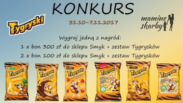 Wygraj bon do sklepu Smyk i zapas tygrysków