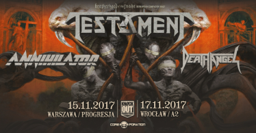 Warszawa, Wrocław: Wygraj bilety na koncerty Testament! do godz. 18:00