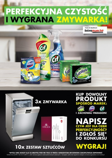 Konkurs "Perfekcyjna czystość i wygrana zmywarka!" Intermarche