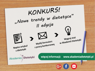 Konkurs "Nowe trendy w dietetyce" II edycja