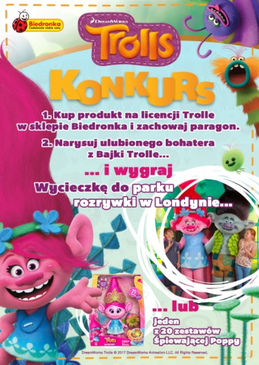 Konkurs plastyczny "Narysuj Swojego ulubionego TROLLA" Biedronka