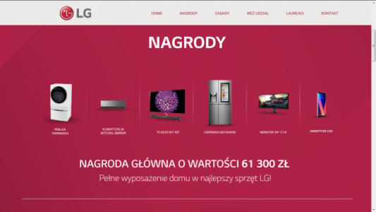 Loteria "Świętuj z nami 20 lat LG w Polsce"