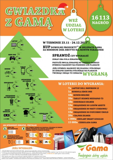 Loteria promocyjna "Gwiazdka z Gamą"