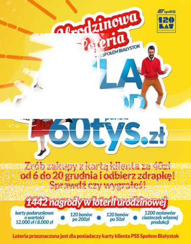 Loteria urodzinowa PSS Społem Białystok