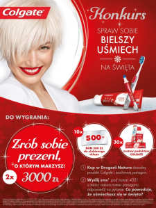 Konkurs "Spraw sobie bielszy uśmiech na święta" Drogerie Natura