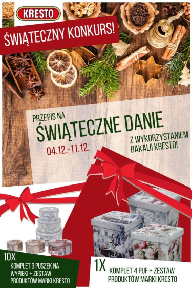 Konkurs "Święta z bakaliami Kresto"