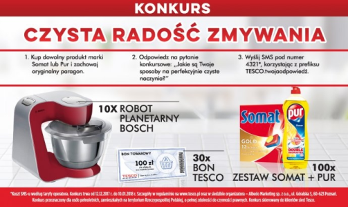 Konkurs "Czysta radość zmywania" Tesco