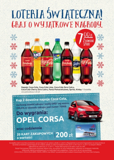 Loteria Świąteczna Coca-Cola na stacjach Orlen