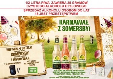 Konkurs "Karnawałowa zabawa z Somersby" Tesco, 18+
