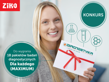 Wygraj 1 z 18 pakietów badań diagnostycznych "Dla każdego (MAXIMUM)"