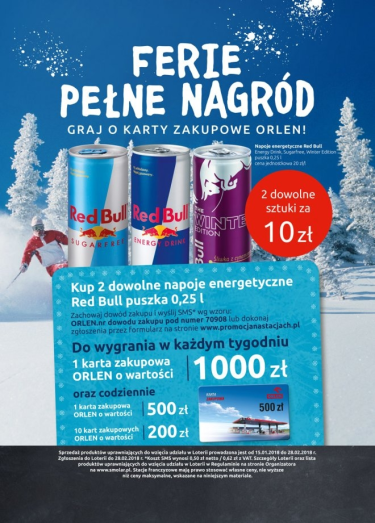Zimowa loteria Red Bull na stacjach Orlen